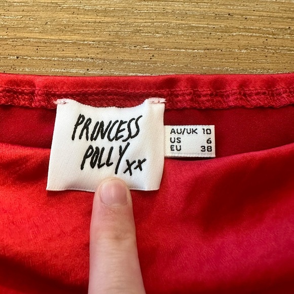 NWOT SOLD OUT Princess Polly ‘Star Power Mini Dress’ in Red Size 6 - Picture 8 of 12